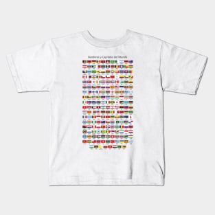 Flags of the world in Spanish Kids T-Shirt